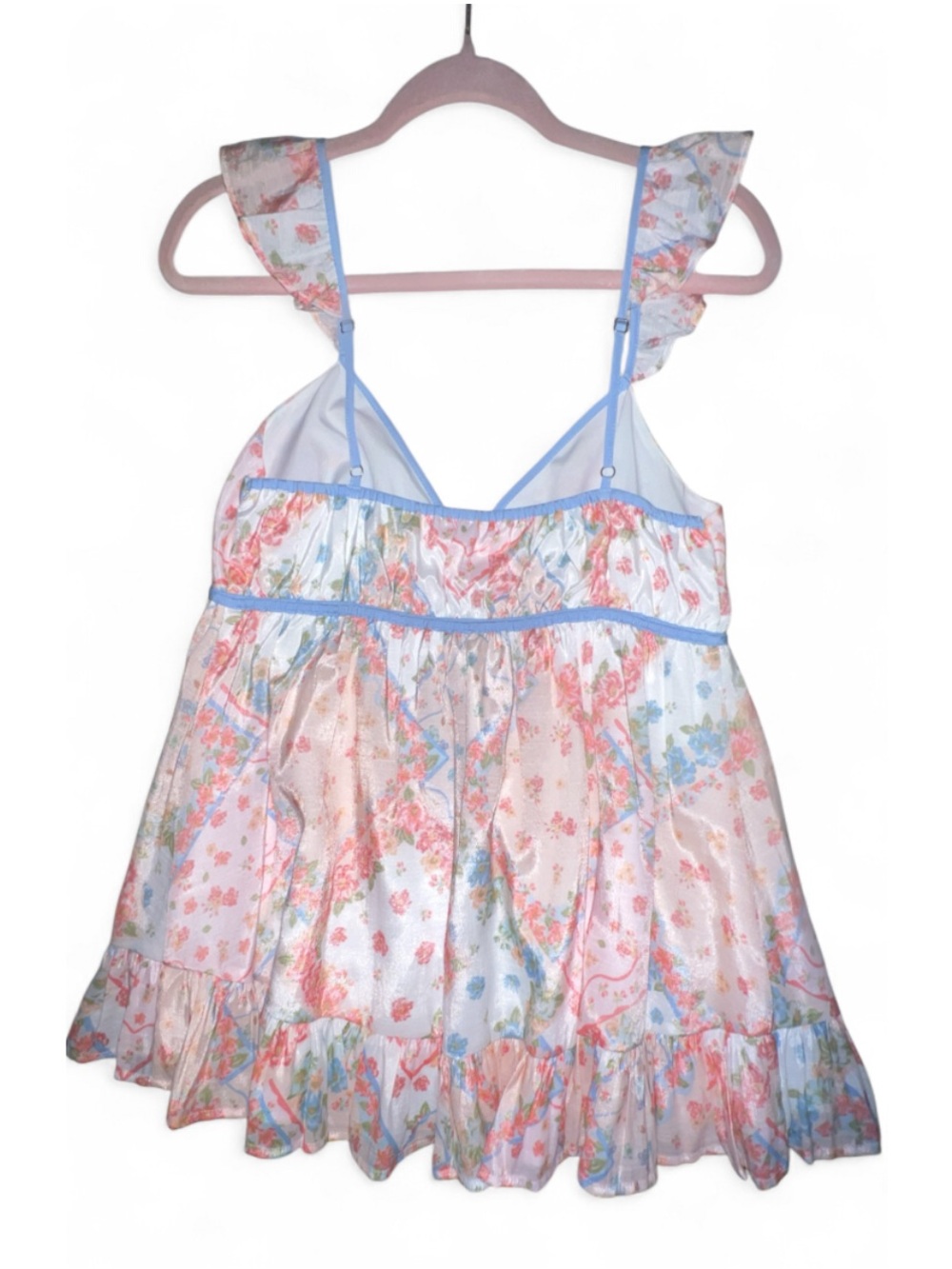 Altar'd State Cream Floral Babydoll Tank - Picture 3 of 6